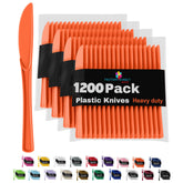 Heavy Duty Orange Plastic Knives | Case of 1200