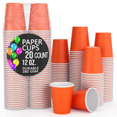 12 Oz. Orange Paper Cups | 20 Count