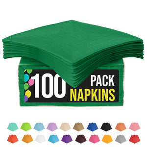 Emerald Green Luncheon Napkins | 6.75 in. x 6.75 in. | 100 Count