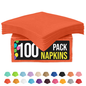 Orange Luncheon Napkins - 6.75 in. | 100 Count