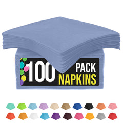 Silver Beverage Napkins | 100 Count