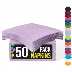 Lavender Beverage Napkins | 4.75 in. x 4.75 in. | 50 Count