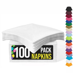 White Luncheon Napkins | 6.75 in. x 6.75 in. | 100 Count