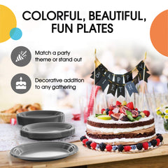 9 In. Silver Plastic Plates | 8 Count
