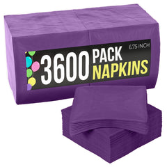 Purple Luncheon Napkins - 6.75 in. x 6.75 in. | Case of 3600