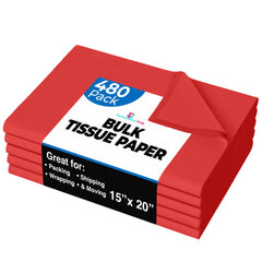 Red Tissue Paper 15 In. x 20 In. | 480 Sheets