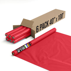 40 In. x 100 Ft. Red Table Roll | Case of 6