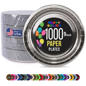 9 in. Reflective Silver Paper Plates | Case of 1000