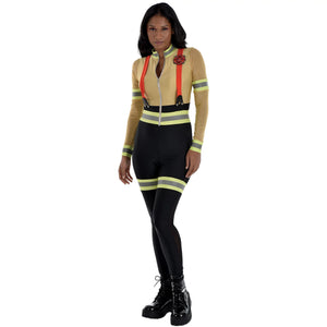 Women's Fiery Firefighter Halloween Costume - Adult L (10-12)