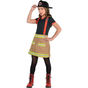 Wild Firefighter Halloween Costume For Girls - Child L