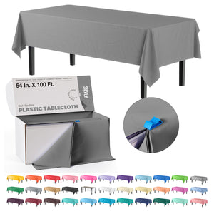 54 in. x 100 Ft. Cut To Size Table Roll | Silver | Case of 6