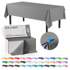 54 in. x 100 Ft. Cut To Size Table Roll | Silver | Case of 6