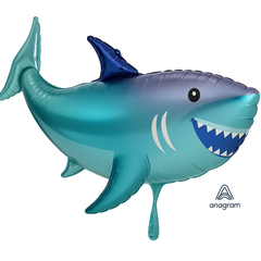 Metallic Ombre Shark Shape Balloon