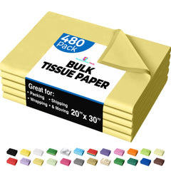 Ivory Tissue Paper 20 In. x 30 In. | 480 Sheets