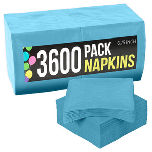 Turquoise Luncheon Napkins - 6.75 in. x 6.75 in. | Case of 3600