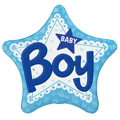 Celebrate Baby Boy Star-Shaped Foil Balloon