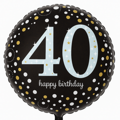 Sparkling 40th Birthday Foil Balloon - 18 Inch