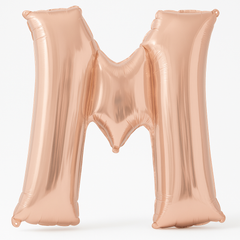 Rose Gold Letter M Foil Balloon
