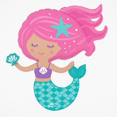 Shimmering Mermaid Super Shape Foil Balloon