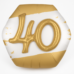 Elegant Gold 40th Birthday Foil Balloon