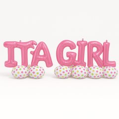"It's a Girl" Airloonz Yard Balloon Kit