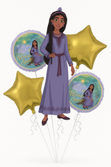 Disney Wish Metallic Balloon Bouquet, 5-Piece Set