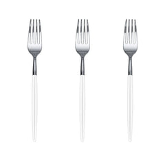 Trendables Forks White/Silver | 480 Count