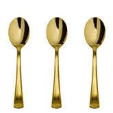 Exquisite Classic Gold Plastic Spoons | 20 Count