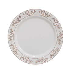 10.25 In. Rose Gold Leaf Premium Plates | 10 Count