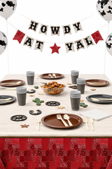123 Pcs Western Party Kit - For 8 Guests