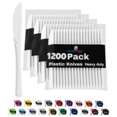 Heavy Duty White Plastic Knives | Case of 1200