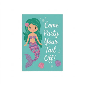 Mermaid Birthday Party Invitations