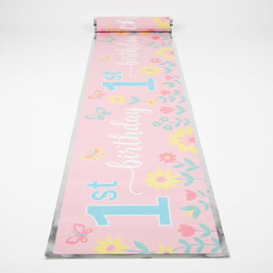 Butterfly Garden 1st Birthday Banner