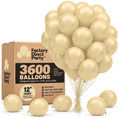 12 in. Ivory Balloons | Case of 3600