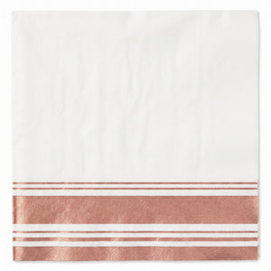 Elegant Rose Gold Airlaid Dinner Napkins - 8 In. x 8 In. - 40 Pack