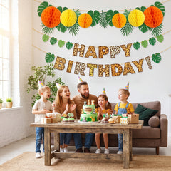 Jungle Theme "Get Wild" Birthday Banner Kit - 2 Pack