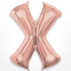 Rose Gold Letter "X" Foil Balloon | 34"