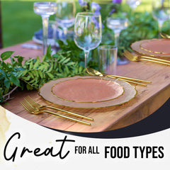 Pink/Gold Petal Plates - Combo Pack 120/120