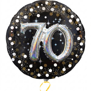 Sparkling 70th Birthday Foil Balloon