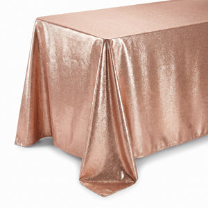 Elegant Rose Gold Fabric Table Cover - 60" x 104"