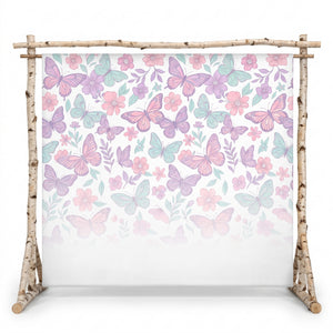 Butterfly Flutter Canvas Backdrop for Weddings and Parties