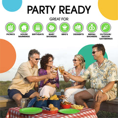 7 In. Lime Paper Plates - 50 Ct.