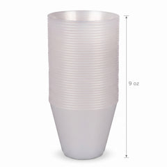 White Pearl 9 oz Plastic Tumblers - Pack of 72