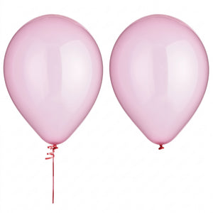100-Pack Clear Pink Latex Balloons - 11-Inch