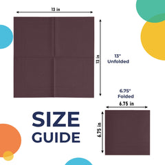 Brown Luncheon Napkins - 6.75 in. x 6.75 in. | Case of 3600