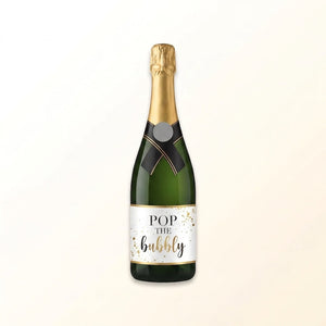 Jumbo "Pop The Bubbly" Champagne Bottle Cutout Decoration