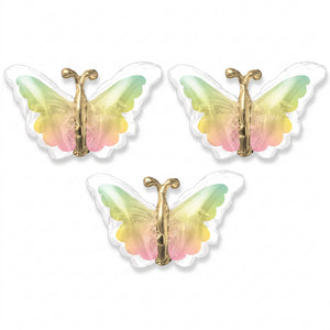 Vibrant Butterfly Satin Foil Balloon Set, 8-Inch, 3-Pack