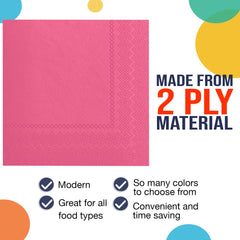 Cerise Luncheon Napkins - 6.75 in. | 1800 Count