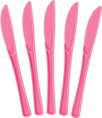 Heavy Duty Cerise Plastic Knives | 50 Count