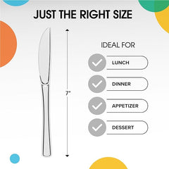 Heavy Duty Clear Plastic Knives | 50 Count